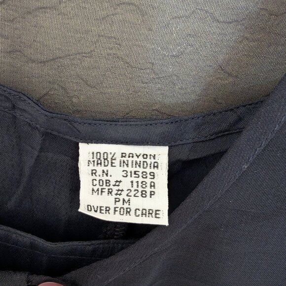 Vintage Victoria Holley 2 Piece Sheer Maxi Dress Buttons Size PM 90s - Picture 7 of 14